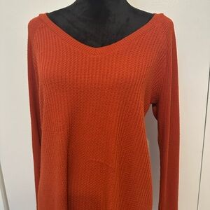 Chelsea & Theodore Burnt Orange Knit Top